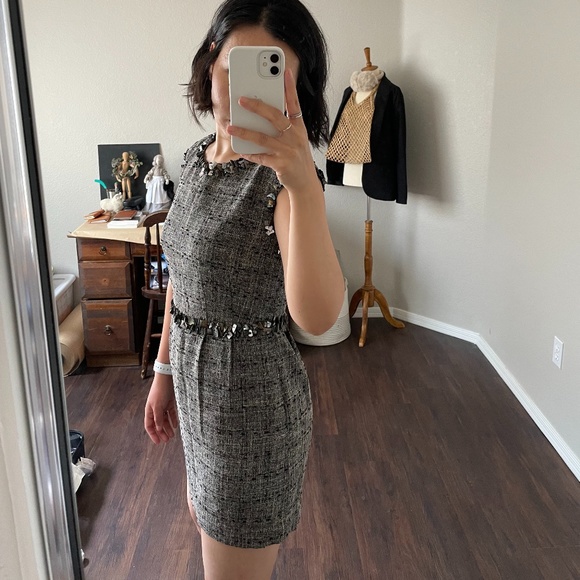 Little tweed dress with pauna glass shells 0P - Picture 8 of 8